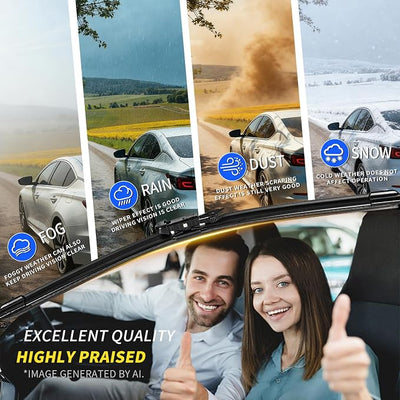 3 Wiper Blades Sets,Compatible with 2013-2019 Ford Escape,Automotive Replacement Windshield Wiper Blade - 28"/28"/11" (Set of 3) Pinch Tab