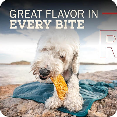 Redbarn Pet Products All-Natural Rawhide Bully Slices - Peanut Butter Flavor - Premium Grain-Free Beef Hide Treats High Protein Low Fat for Chewers - 9 oz Bag (Pack of 3)