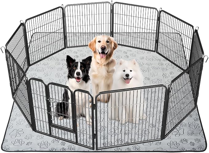 Qeils Reusable Puppy Pads, Washable Pee Pads for Dogs, Waterproof Non Slip Wee Wee pad, Absorbent and Leakproof Training Mats for Potty, Crate, Playpen, Bed, Sofa, 72"x 72"