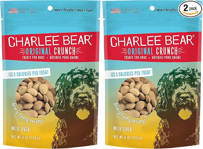 Charlee Bear Dog Treat, 6-Ounce, Liver (Pack of 2)