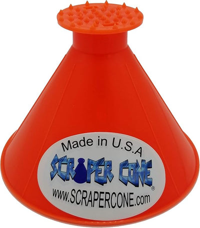 SCRAPER CONE®️ The Original Ice Scraper, Snow Removal Made in The USA Magical Frost Removal Funnel Shaped Cleaning Tool Car Windshield Deicer Magic Scrapers Instascrape round snow shovel brush