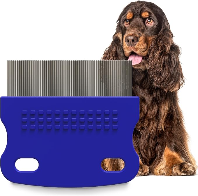 Tear Stain Remover Comb for Dogs | Extra Fine Stainless Steel Dog Eye Comb | Gentle Grooming Tool for Shih Tzu, Maltese & Small Breeds | Dog Face Comb for Eye Cleaning