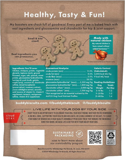 Buddy Biscuits Boosters 5 oz. Bag of Hip and Joint Soft Chews Dog Treats Made with Natural Chicken