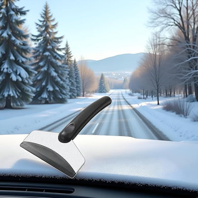 BWESOO Black Handle Ice Scraper for Car Windshield Car Window Frost Remover Scratch-Free Ice Breaker Shovel Cleaning Tool Car Winter Accessories for Quick Clean Glass Ice Scrapers and Snow Brushes