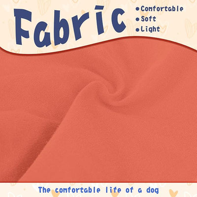 Stylish Cotton Dog Shirt with Print, Soft & Breathable, All-Season Comfort, Fits Most Breeds - Perfect Pet Apparel for Small, Medium, Large Dogs.Peach Pink XS