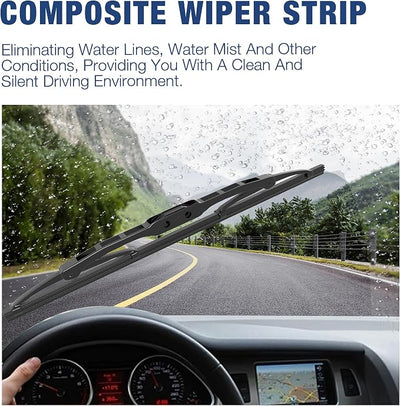 22"/19" Windshield Wiper blades Replacement for Toyota RAV4 2005-2001 Highland 2007-2001 GMC Canyon 2012-2004 Cadillac CTS 13-08 All-Season Automotive Replacement Windshield Wiper Blades