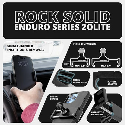 Tackform LINK Vent Phone Mount Compatible with 2016-2023 Toyota Tacoma and 2014-2021 Toyota Tundra | Aluminum | Zero Slip, Anti-Scratch | Universal Holder Compatible with iPhone, Galaxy, More | Orange