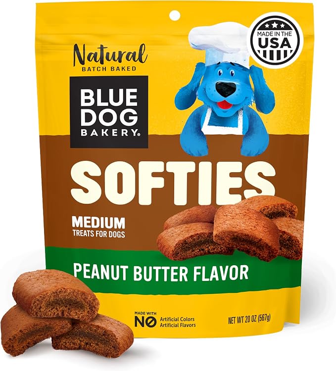Softies, Soft & Chewy Peanut Butter Dog Treats, Medium Size, Healthy Treats, All Natural Ingredients, 20 oz (Pack of 1)