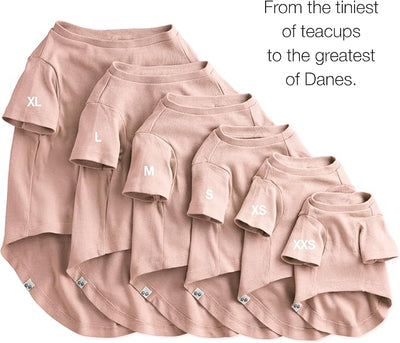 Pet Passion Toby 3-Pack 100% Organic Cotton Dog Short Sleeve T-Shirt Pet Tees for All Breeds, Pink Camo, Small (10-25 lbs)