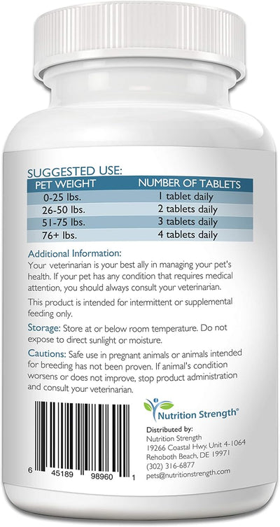 Taurine for Dogs, Support for a Healthy Heart Function, Resist Inflammatory Diseases, with Coenzyme Q10 to Help Manage Heart Failure and DCM in Dogs, 120 Chewable Tablets