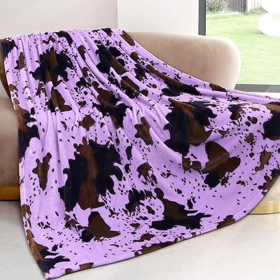 Cute Small Blankets Soft Cozy Purple Blanket Lightweight Lavender Throw Blanket Purple Decor Gifts Stuff for Women Girls Kids