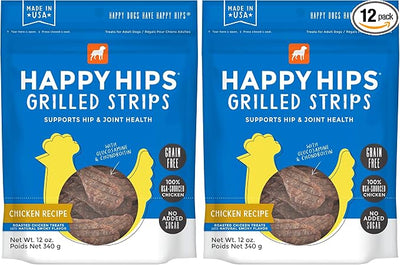 Happy Hips Grilled Dog Treats, Chicken, 12 oz. Pouch (Pack of 2)