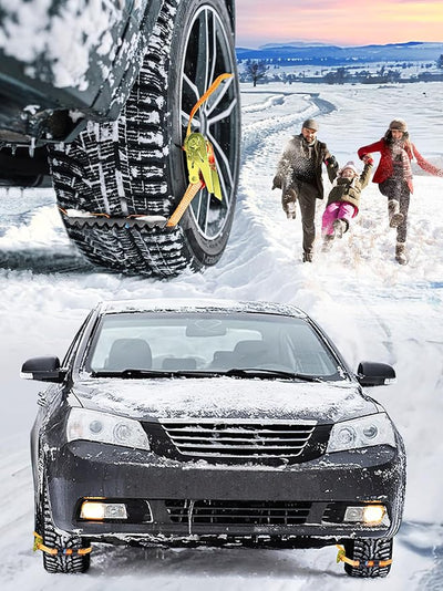 Tire Traction Straps Metal Gripper Traction Device for Anti Skid Emergency Tire Straps to Get Unstuck from Snow, Mud, Ice & Sand, fit for Cars & Small SUVs ATV UTV etc (Car/Small SUV-38 INCH)