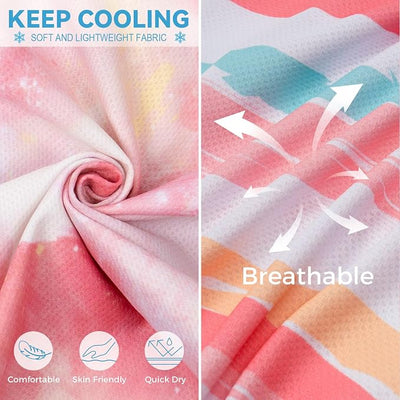 cyeollo 2pack Dog Cooling Shirt, Breathable Sleeveless Summer Clothes for Dogs, Intant Cool T Shirts for Medium Large Dogs, Pink 2XL