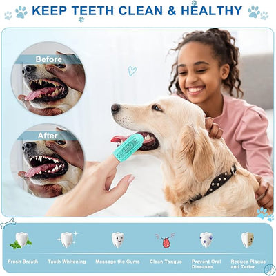 Dog Toothbrush 8 Pack Dog Tooth Brushing Kit Dogs Finger Toothbrush for Teeth Cleaning & Dental Care Cat Toothbrushs Doges Tooth Brush Puppy toothbrushs Pet Toothbrushes Finger Brush