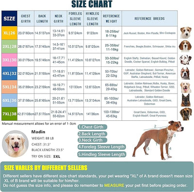 Dog Recovery Suit After Surgery Female Male, Medium Large Dog Neuter Shirt Cone Alternatives Prevent Licking Surgical Onesies (Blue Shark, 2XL)