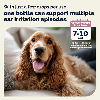 Vetnique Oticbliss Dog Ear Infection Treatment for Dogs & Cats, Otic Ear Solution with 0.2% MicroSilver BG and 1% Hydrocortisone, Medicated Drops for Yeasty Odor, Discharge, Redness, Swelling