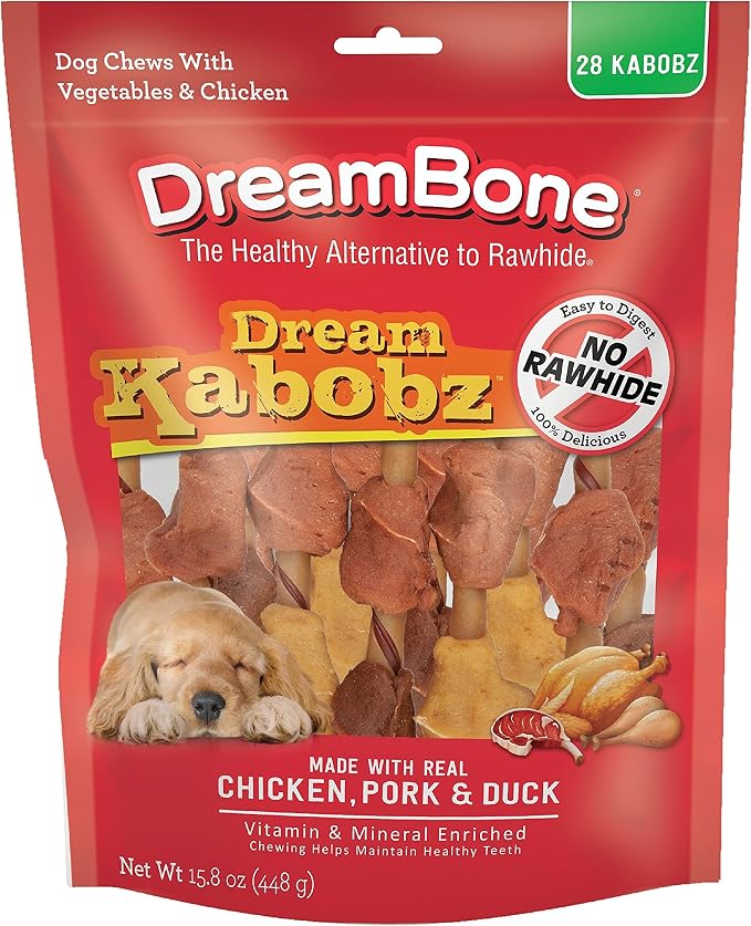 DreamBone Dream Kabobz 28 Count, Rawhide-Free Chews for Dogs