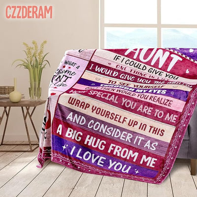 Aunt Blanket Gift for Aunt for Mothers Day from Niece Aunty Gifts from Nephew - to My Auntie Blanket for Sofa Bed - Unique Birthday Gift Thank You for Aunts 50''x60''