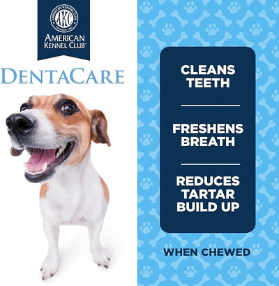 American Kennel Club Dentacare Yogurt and Peanut Butter Dental Dog Treats, Naturally Flavored, Good for Dog Dental Health, 20 Count