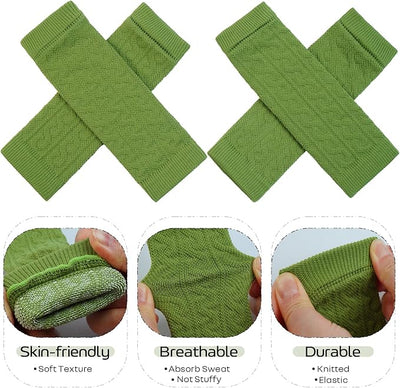 ROZKITCH Dog Leg Wrap, 2PCS Front Leg and 2PCS Back Leg Knee, Dog Elbow Wrap, Dog Leg Warmer Wrap Protector, Pet Elastic Knitted Breathable Protective Socks for Chihuahua, Yorkshire Terrier Green S