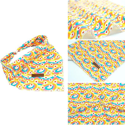 Lionheart glory Dog Bandana Dog Kerchief 1 Pack Washable Soft Comfortable Dog Scarf, Square Adjustable Girl or Boy Flowers Spring Summer Dog Bandanas for Small Dogs