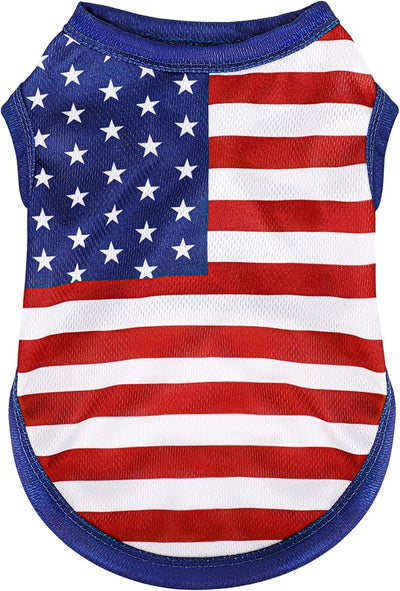 American Flag Inspired Dog Vest: Perfect Dog Shirt, Ideal Tank Top for Everyday Wear, Independence Day Celebrations Crafted Materials for a Cute and Stylish Look Blue XL