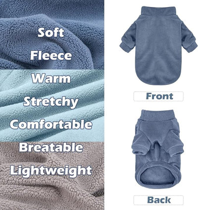 GYALAPERI Dog Sweater, 3 Pack Dog Sweaters for Small Dogs Girl Boy, Ultra Soft Warm Puppy Clothes Dog Coat for Winter (Gray+Azure+Navy, X-Large)