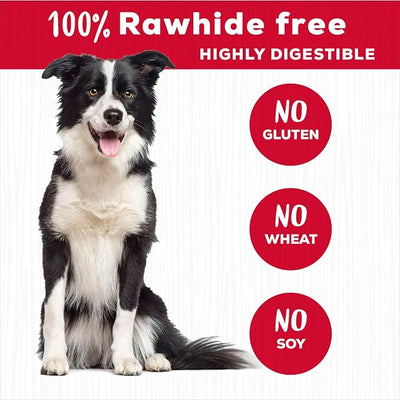 Country Kitchen Rawhide Free Beef Twists Dog Chews, Made with Real Beef, Highly Digestible, Gluten Free, 9 Count
