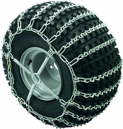 SCC 1064156 ATV Sport Trac V-Bar All-Terrain Traction Tire Chains, Zinc Plated, 2-Link Spacing, Extreme Service, 1 Pair