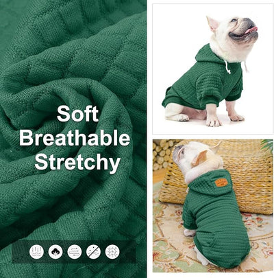 BEAUTYZOO Dog Sweaters for Extra Large Dogs Girl Boy, XXXL Dog Hoodie with Pocket & Leash Hole, Soft Warm Waffle-Like Laminated Cotton Pet Clothes for Cold Weather, Doberman Great Dane Sweatshirt, 3XL