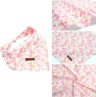 Lionheart Glory Dog Bandana - Square Adjustable Florals Dog Kerchief for Medium & Large Dogs, Soft Washable Comfortable Scarf, Perfect for Spring/Summer - Pack of 1