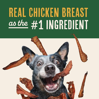 Waggin' Train Smoked Chicken Jerky Tenders for Dogs with Turmeric and Human Grade Bone Broth, Grain and Corn Free, High Protein, Premium Limited Ingredient 100% Real Chicken Dog Treats, 24 oz. Pouch