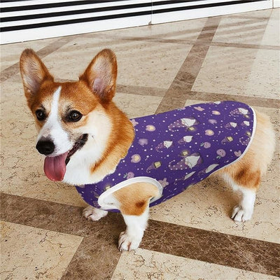 Sun Protection Dog Sleeveless Tank Top Cartoon Sleepy Gnome Purple, Stretchy Breathable Pet Shirts for Small Medium Dogs, Large