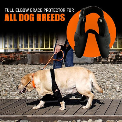 NeoAlly Dog Elbow Brace Protector Pads for Canine Elbow and Shoulder Support Elbow Hygroma, Dysplasia, Osteoarthritis, Elbow Calluses, Pressure Sores and Shoulder Dislocation (Both Legs, Small)