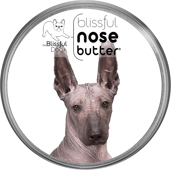 Xoloitzcuintli Nose Butter for Dry, Cracked Skin, Lick-Safe Dog Nose Balm with Moisturizing Shea Butter, Almond, Olive, and Essential Oils, Pet Supplies, Uncented, 8 oz.
