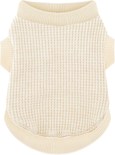 Cozy and Functional Dog Shirts for Small Puppies: Stretchable Beige Attire with Easy-On Design, Ideal for Chihuahuas and Yorkies - Enhance Comfort and Playfulness on Chill Days X-Large