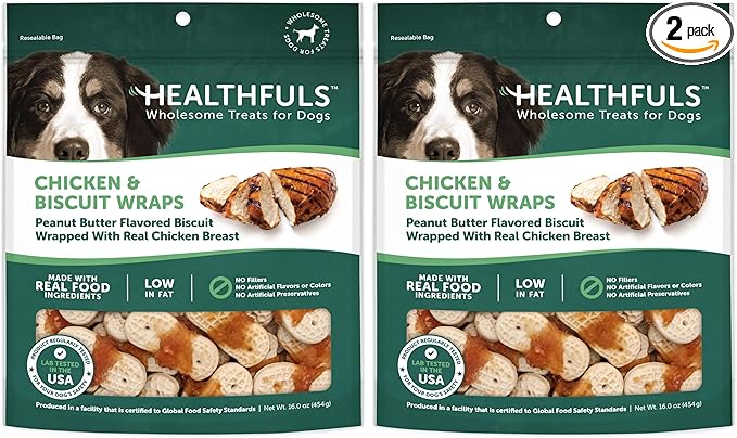 Chicken & Peanut Butter Flavored Dog Biscuits,16oz,(Pack of 2)