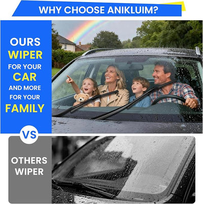 ANIKLUIM® Windshield Wiper Blades for Chevy Trax 2013-2023（2 PACK) | 26'' + 14'' Wipers,Quiet Streak-Free Wiping, Clear Safe View in Rain or Snow, Durable Coated Rubber, Easy Installation