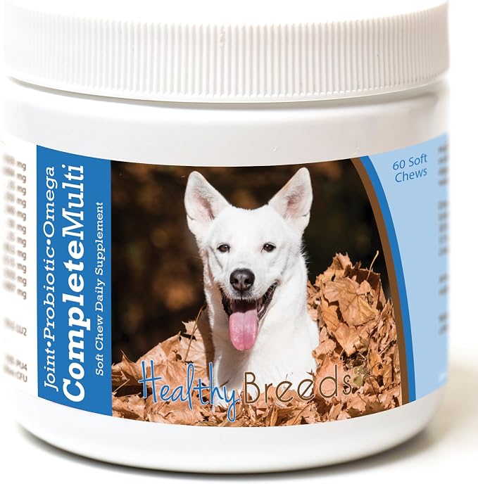 Canaan Dog All in One Multivitamin - Complete with Probiotics, Glucosamine, Chondroitin & Omegas - 60 Soft Chewy Treats