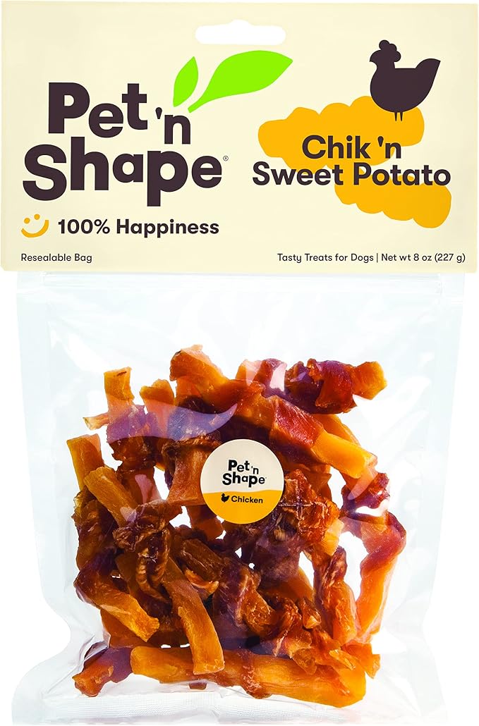 Pet n Shape Sweet Potato Chews Jerky Dog Treats - 8 Ounce