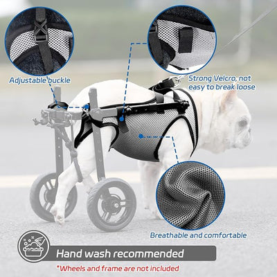 Dog Wheelchair for Back Legs, Light Weight Dog Wheelchair Cart with Disabled Hind Legs Walking, Adjustable