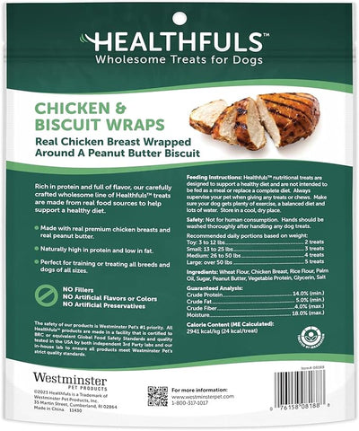 HEALTHFULS Chicken & Peanut Butter Flavored Dog Biscuits,16oz,(Pack of 2)