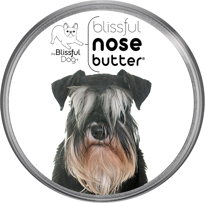 Schnauzer Nose Butter for Dry, Cracked Skin, Lick-Safe Dog Nose Balm with Moisturizing Shea Butter, Almond, Olive, and Essential Oils, Pet Supplies, Uncented, 1 oz.
