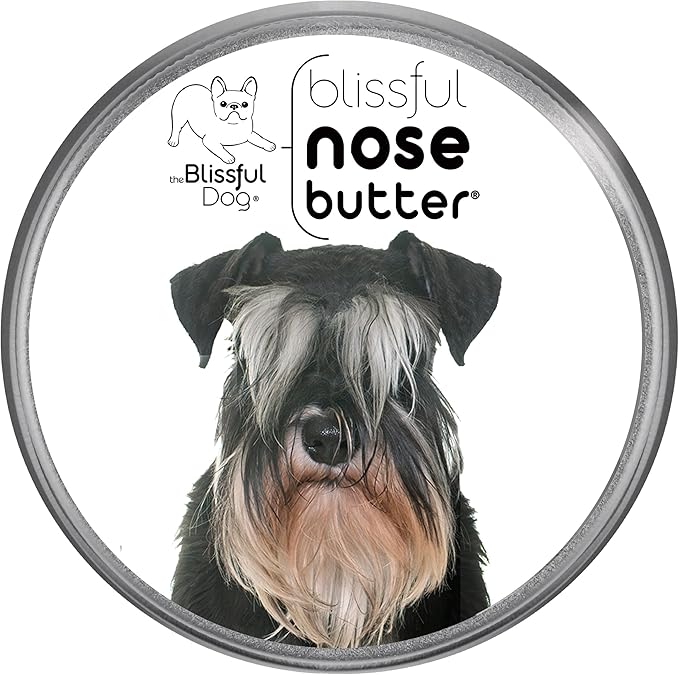 Schnauzer Nose Butter for Dry, Cracked Skin, Lick-Safe Dog Nose Balm with Moisturizing Shea Butter, Almond, Olive, and Essential Oils, Pet Supplies, Uncented, 4 oz.
