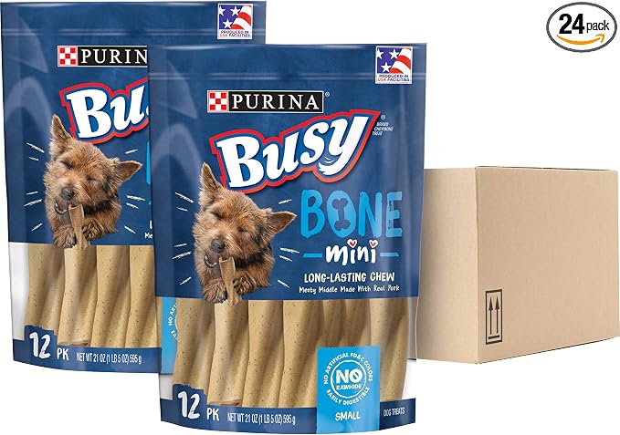 Purina Busy Made in USA Facilities Small Breed Dog Bones, Mini - (Pack of 2) 12 ct. Pouches