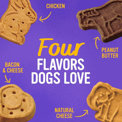 Blue Dog Bakery More Crunch Assorted Flavors, Dog Biscuits, Healthy Treats, All Natural, Bacon, Chicken, Cheese, Peanut Butter, 5 lb (Pack of 1)