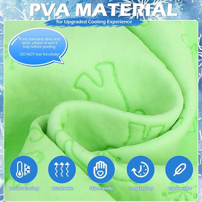 EXPAWLORER Dog Cooling Bandana - 2 Pack Instant Cooling Dog Bandanas, Chill Out Pet Cool Scarf Summer Essentials Ice Neck Cooler Wrap, Prevent Sunstroke for Small Medium Large Dogs, Purple Green XL