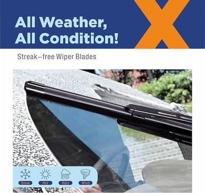 ICEXSNOW® Silicone Windshield Wiper Blades Replacement for 2020-2023 Ford Escape (Pack of 3) Automotive Replacement Windshield Wiper Blades,OEM Original Replacement 24"+20"+11"(A283H)