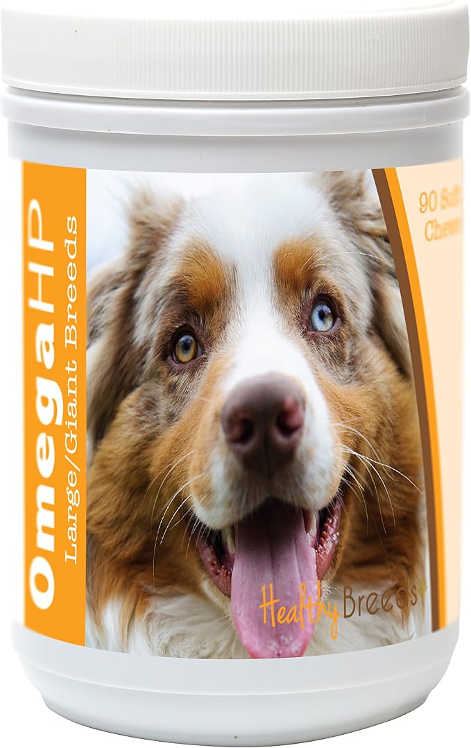 Australian Shepherd Omega HP Fatty Acid Skin and Coat Support Soft Chews 90 Count